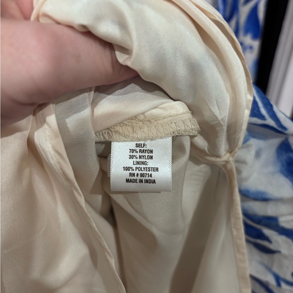 NWT MSK Blue and White Floral Maxi Dress Lined Sz M - Picture 10 of 10